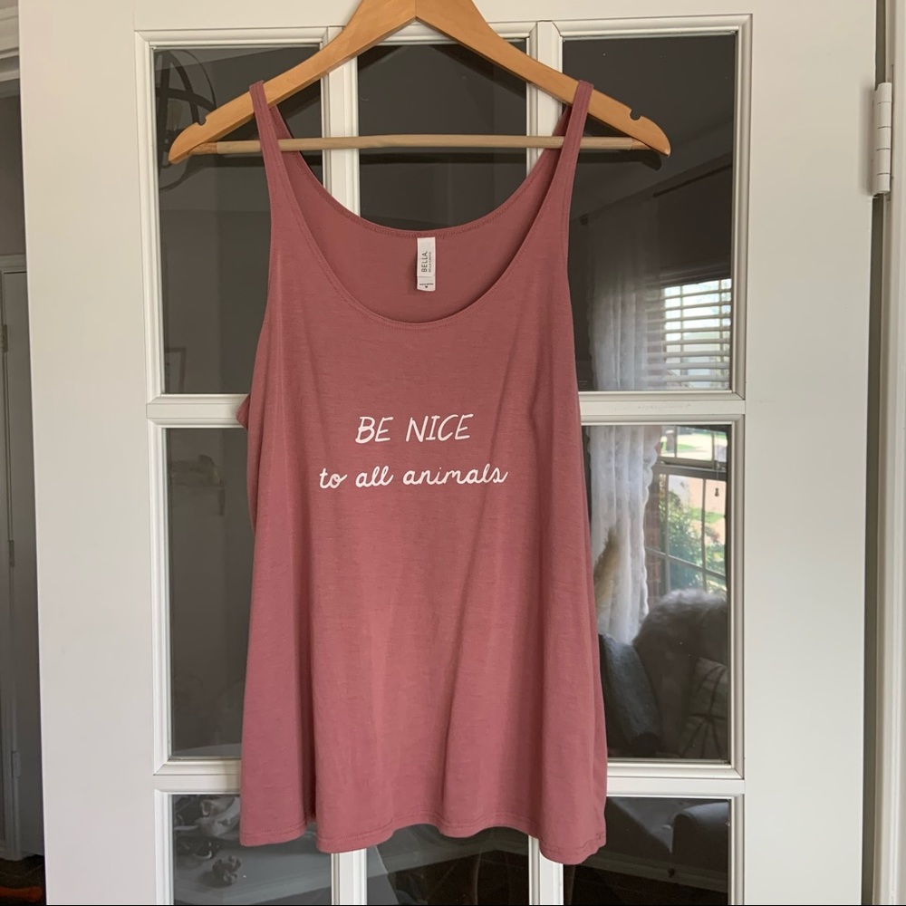 Graphic Tank “Be nice to all animals” | M